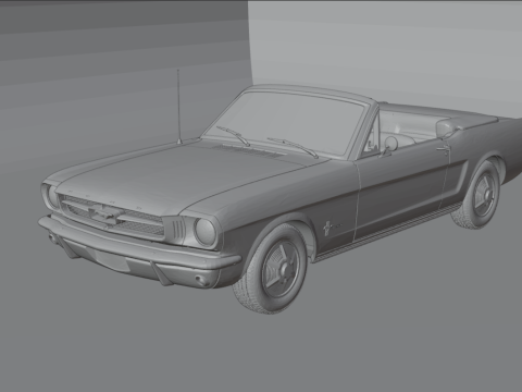 Mustang Convertible 1965 3Dプリントモデル