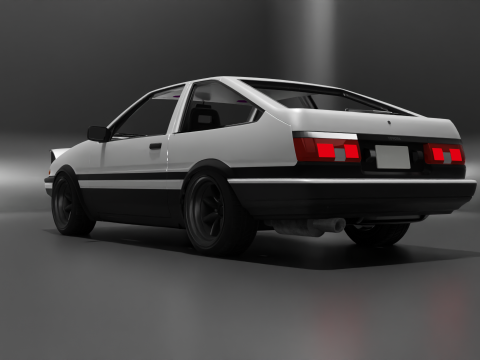 AE86 HATCHIROKU 3D Print Model