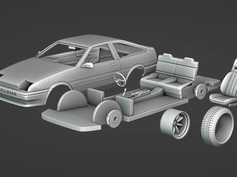 AE86 HACHIROKU Modelo de Impressão 3D