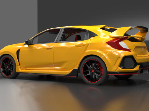 Civic Type R 3D Print Model