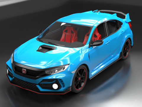 Civic Type R 3D-printmodel