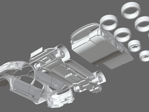 Civic Type R 3D-printmodel