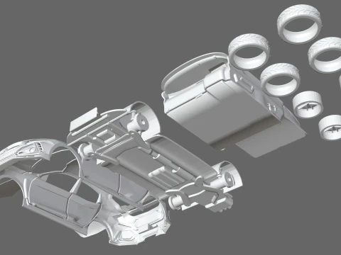 Civic Type R 3D Print Model