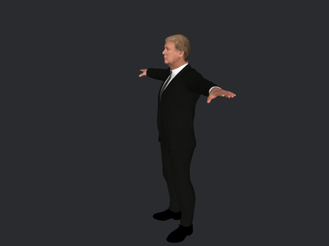 Donald Trump Hyper Realistic Full Body Fully Rigged 3D Character 3Dモデル