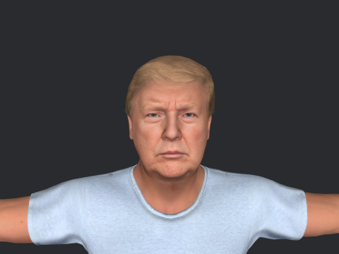 Donald Trump Hyper Realistic Full Body Fully Rigged 3D Character 3Dモデル