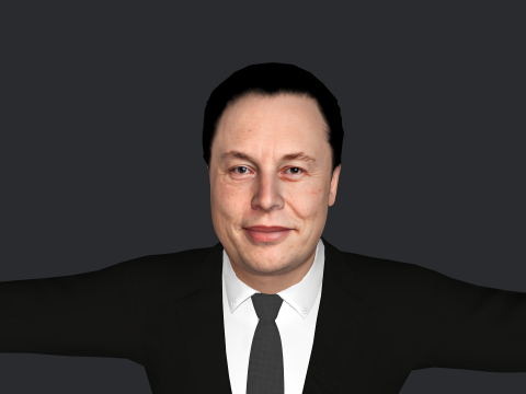 Elon Musk V1 Hyper Realistic Full Body Rigged Character 3Dモデル