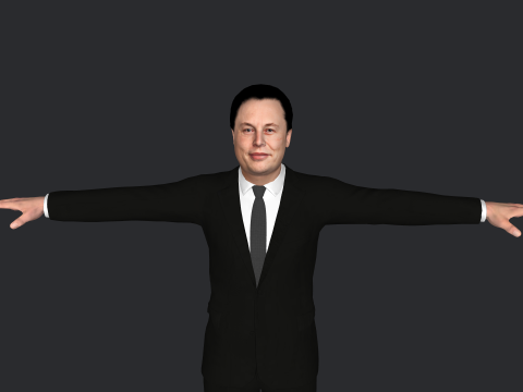 Elon Musk V1 Hyper Realistic Full Body Rigged Character 3Dモデル