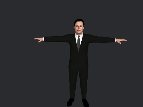 Elon Musk V1 Hyper Realistic Full Body Rigged Character 3Dモデル