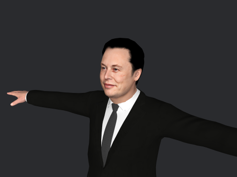 Elon Musk V1 Hyper Realistic Full Body Rigged Character 3Dモデル