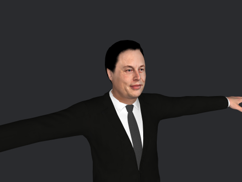 Elon Musk V1 Hyper Realistic Full Body Rigged Character 3Dモデル