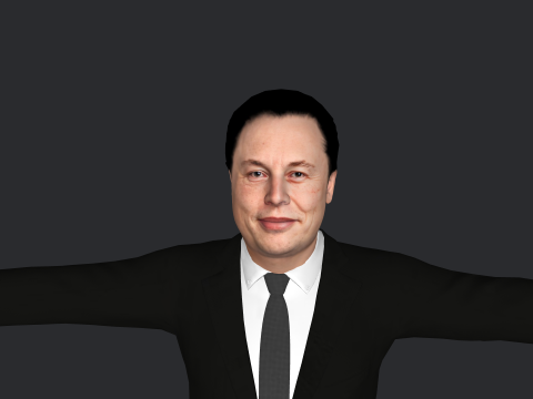 Elon Musk V1 Hyper Realistic Full Body Rigged Character 3Dモデル