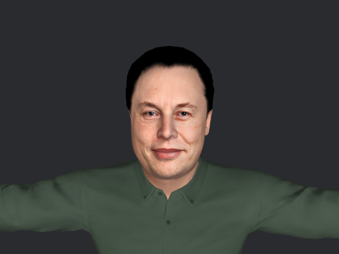 Elon Musk V1 Hyper Realistic Full Body Rigged Character 3Dモデル