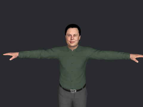 Elon Musk V1 Hyper Realistic Full Body Rigged Character 3Dモデル