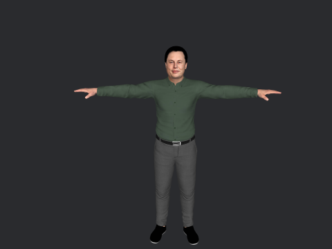 Elon Musk V1 Hyper Realistic Full Body Rigged Character 3Dモデル