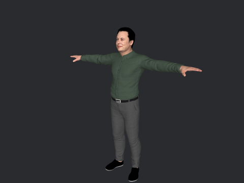 Elon Musk V1 Hyper Realistic Full Body Rigged Character 3Dモデル
