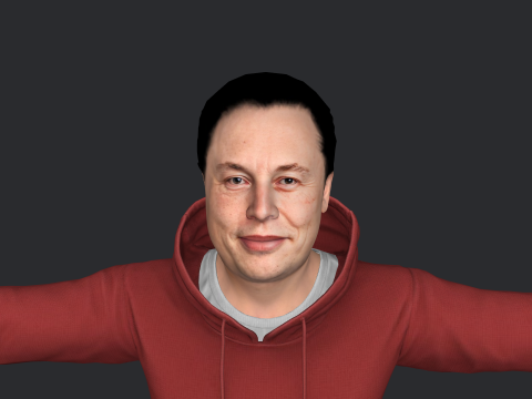 Elon Musk V1 Hyper Realistic Full Body Rigged Character 3Dモデル