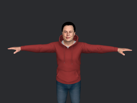 Elon Musk V1 Hyper Realistic Full Body Rigged Character 3Dモデル