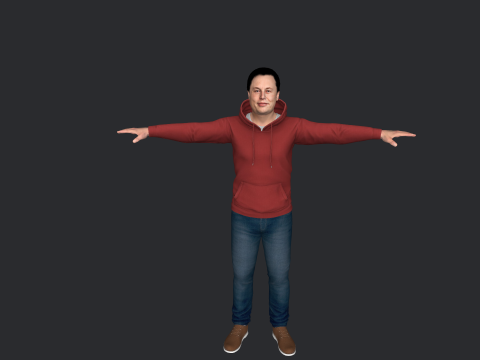 Elon Musk V1 Hyper Realistic Full Body Rigged Character 3Dモデル