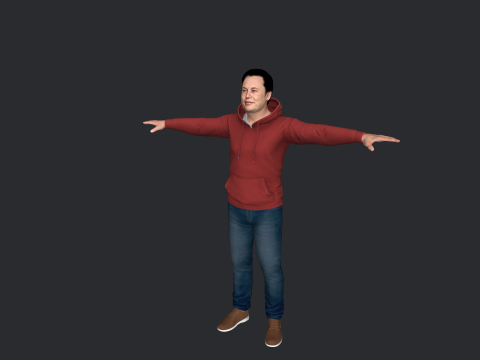 Elon Musk V1 Hyper Realistic Full Body Rigged Character 3Dモデル