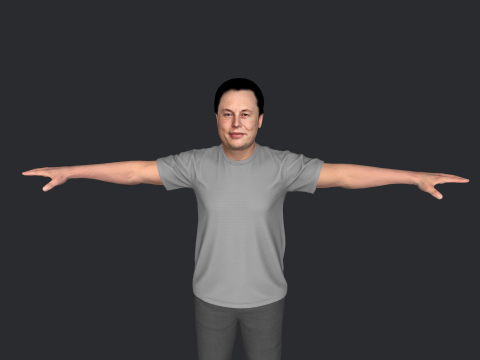 Elon Musk V1 Hyper Realistic Full Body Rigged Character 3Dモデル