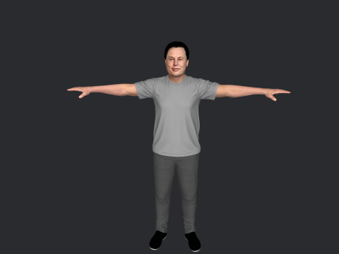 Elon Musk V1 Hyper Realistic Full Body Rigged Character 3Dモデル