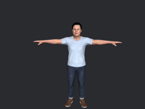 Elon Musk V1 Hyper Realistic Full Body Rigged Character 3Dモデル