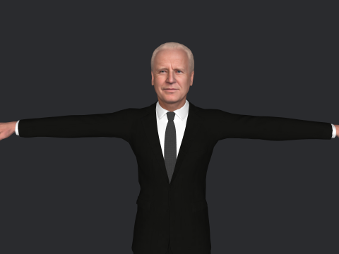 Joe Biden Hyper Realistic Full Body Rigged Character 3Dモデル