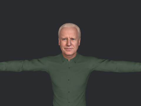 Joe Biden Hyper Realistic Full Body Rigged Character 3Dモデル