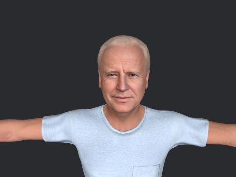 Joe Biden Hyper Realistic Full Body Rigged Character 3Dモデル