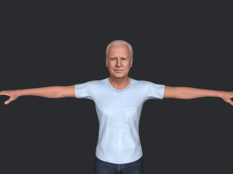 Joe Biden Hyper Realistic Full Body Rigged Character 3Dモデル