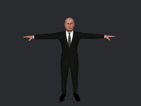 Vladimir Putin Hyper Realistic Full Body Rigged Character 3Dモデル