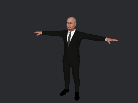 Vladimir Putin Hyper Realistic Full Body Rigged Character 3Dモデル