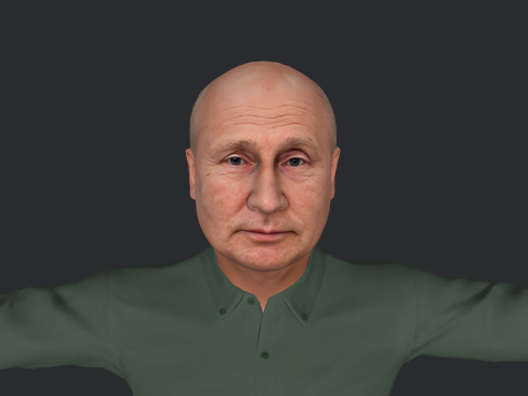 Vladimir Putin Hyper Realistic Full Body Rigged Character 3Dモデル