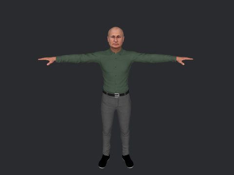 Vladimir Putin Hyper Realistic Full Body Rigged Character 3Dモデル