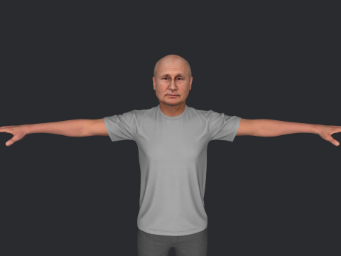 Vladimir Putin Hyper Realistic Full Body Rigged Character 3Dモデル