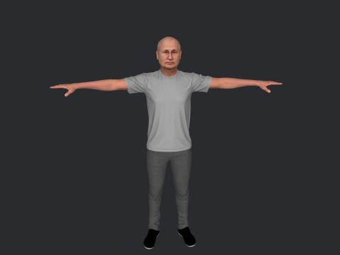 Vladimir Putin Hyper Realistic Full Body Rigged Character 3Dモデル