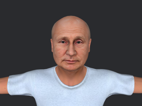 Vladimir Putin Hyper Realistic Full Body Rigged Character 3Dモデル