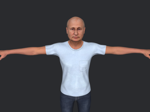 Vladimir Putin Hyper Realistic Full Body Rigged Character 3Dモデル