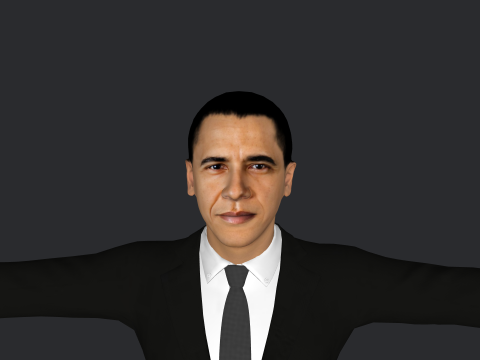 Barack Obama Hyper Realistic Full Body Rigged Character 3Dモデル