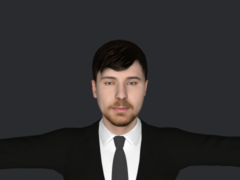 Mr beast Hyper Realistic Full Body Rigged Character 3Dモデル
