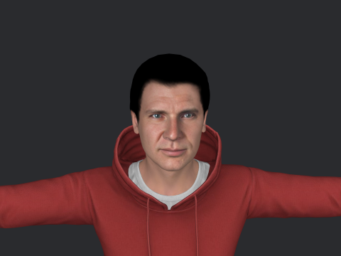 Harrison Hyper Realistic Full Body Rigged Character 3Dモデル