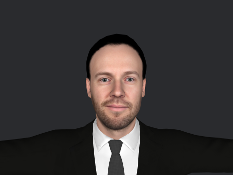 AB de Villiers Hyper Realistic Full Body Rigged Character 3Dモデル