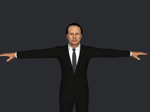 Abdelaziz Bouteflika Hyper Realistic Full Body Rigged Character 3Dモデル