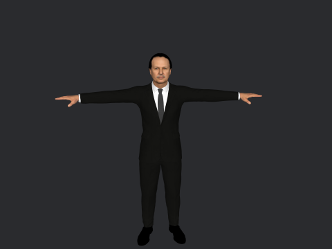 Abdelaziz Bouteflika Hyper Realistic Full Body Rigged Character 3Dモデル