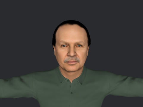 Abdelaziz Bouteflika Hyper Realistic Full Body Rigged Character 3Dモデル