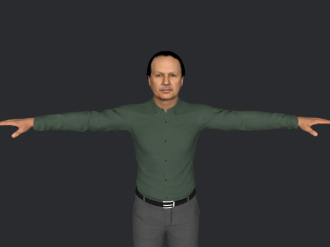 Abdelaziz Bouteflika Hyper Realistic Full Body Rigged Character 3Dモデル