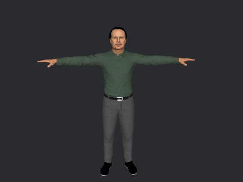 Abdelaziz Bouteflika Hyper Realistic Full Body Rigged Character 3Dモデル