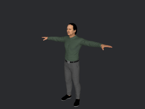 Abdelaziz Bouteflika Hyper Realistic Full Body Rigged Character 3Dモデル