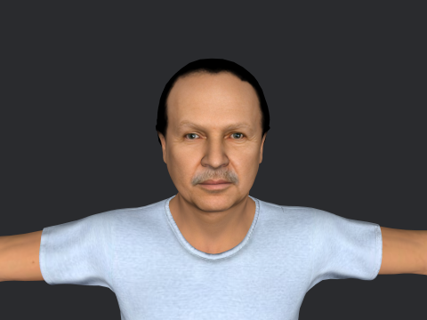 Abdelaziz Bouteflika Hyper Realistic Full Body Rigged Character 3Dモデル