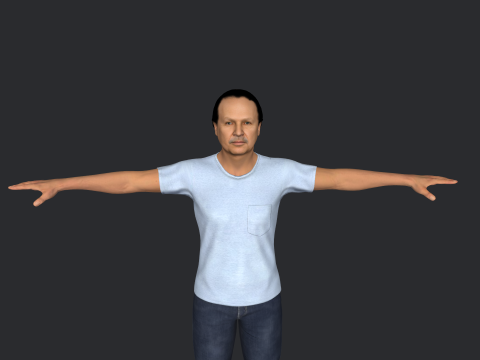 Abdelaziz Bouteflika Hyper Realistic Full Body Rigged Character 3Dモデル